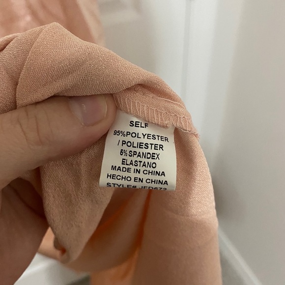 Blush Pink Maxi Dress with Tie Waist - Picture 11 of 11